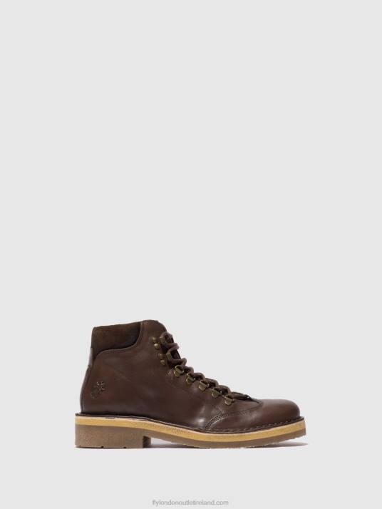 Lace-up Ankle Boots REUS075 Men V00W806 ECO/OILSUEDE (VEGETAL) MOCCA Fly London
