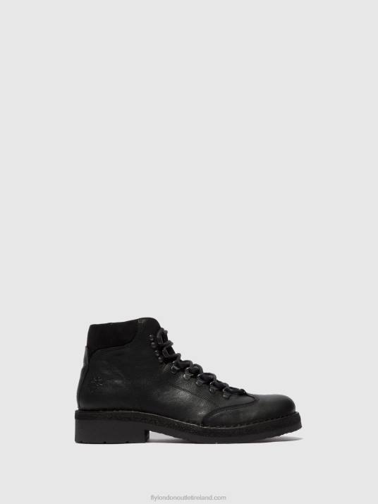 Lace-up Ankle Boots REUS075 Men V00W808 BIO/OILSUEDE (VEGETAL) BLACK Fly London
