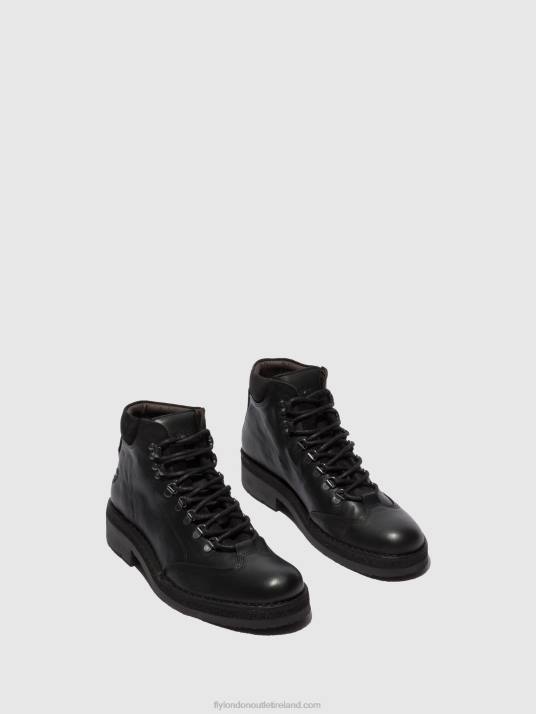 Lace-up Ankle Boots REUS075 Men V00W808 BIO/OILSUEDE (VEGETAL) BLACK Fly London