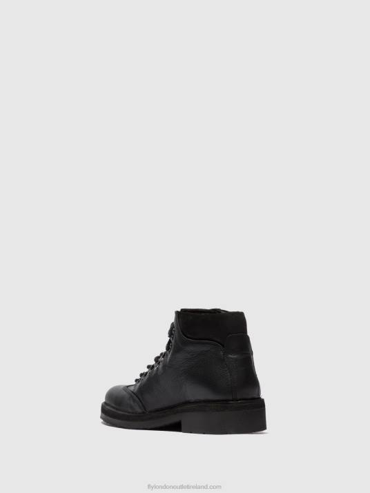 Lace-up Ankle Boots REUS075 Men V00W808 BIO/OILSUEDE (VEGETAL) BLACK Fly London