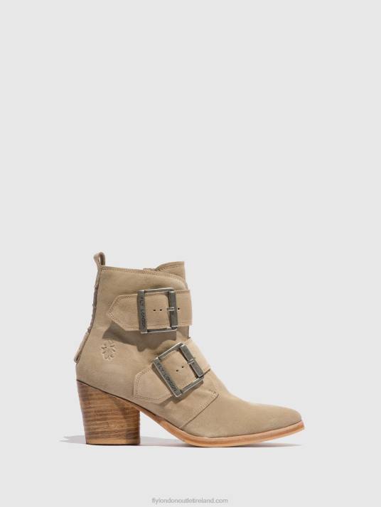 Buckle Ankle Boots ARIA827 Women V00W240 SUEDE CREME Fly London