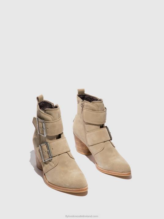Buckle Ankle Boots ARIA827 Women V00W240 SUEDE CREME Fly London