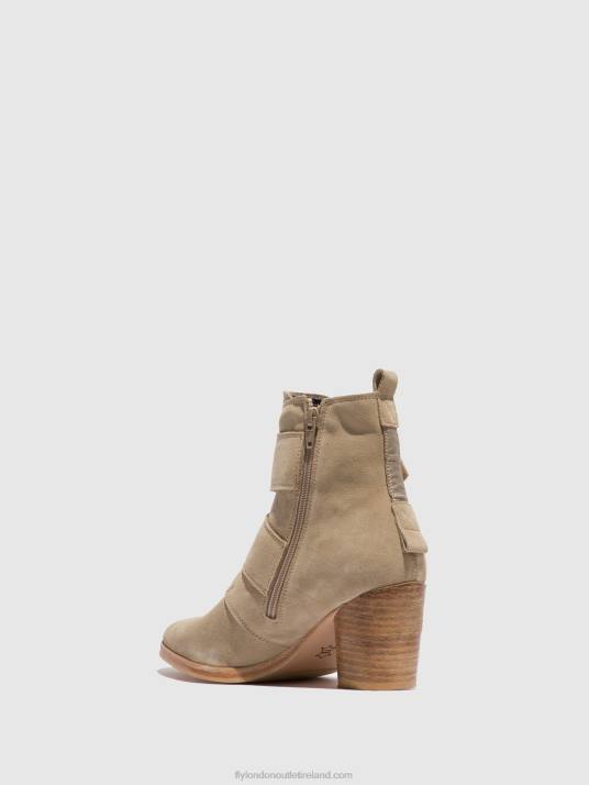 Buckle Ankle Boots ARIA827 Women V00W240 SUEDE CREME Fly London
