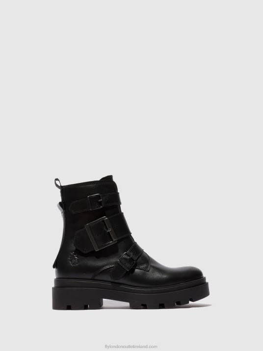 Buckle Ankle Boots JEDA817 Women V00W241 NAPPA BLACK Fly London