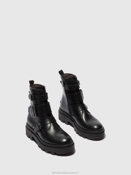 Buckle Ankle Boots JEDA817 Women V00W241 NAPPA BLACK Fly London