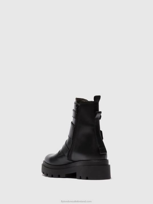Buckle Ankle Boots JEDA817 Women V00W241 NAPPA BLACK Fly London