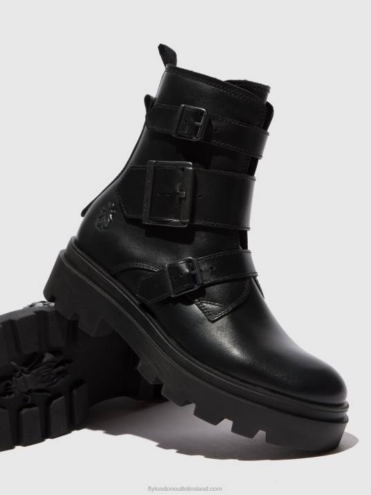 Buckle Ankle Boots JEDA817 Women V00W241 NAPPA BLACK Fly London