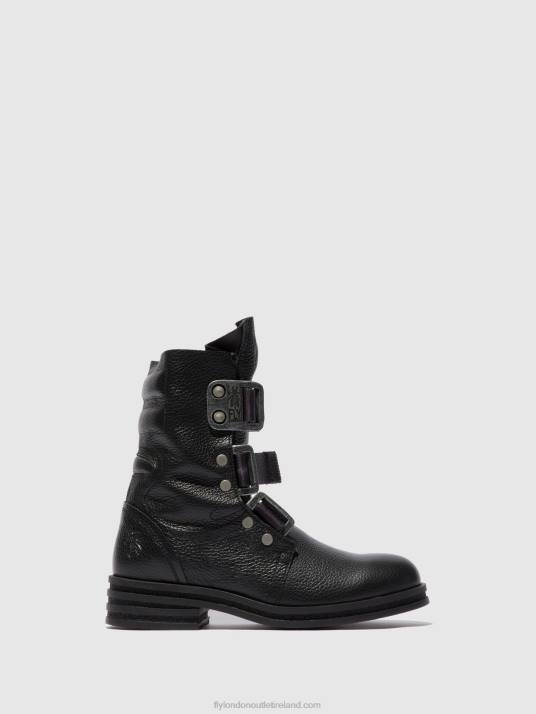 Buckle Ankle Boots KIFF682 Women V00W238 RIO BLACK Fly London