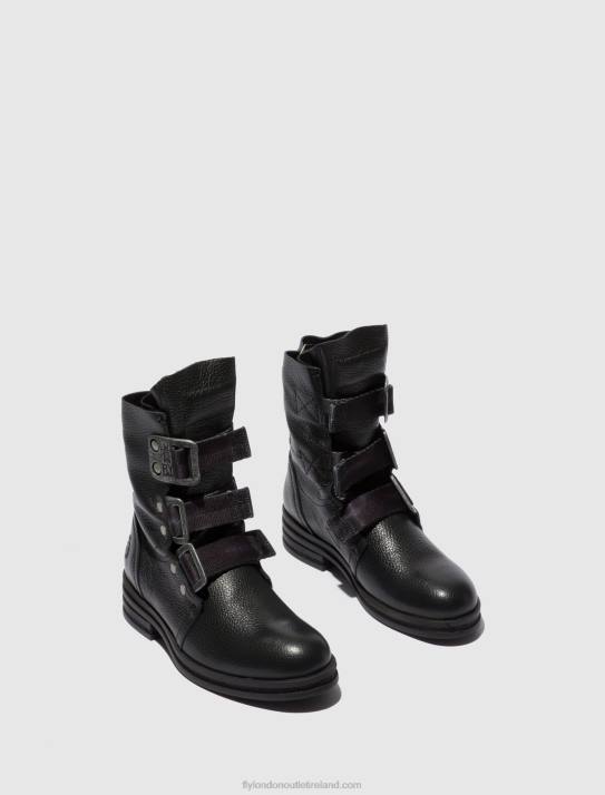 Buckle Ankle Boots KIFF682 Women V00W238 RIO BLACK Fly London