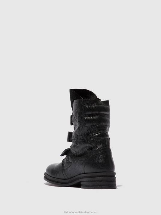 Buckle Ankle Boots KIFF682 Women V00W238 RIO BLACK Fly London