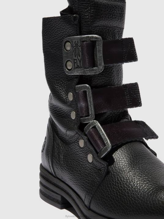 Buckle Ankle Boots KIFF682 Women V00W238 RIO BLACK Fly London