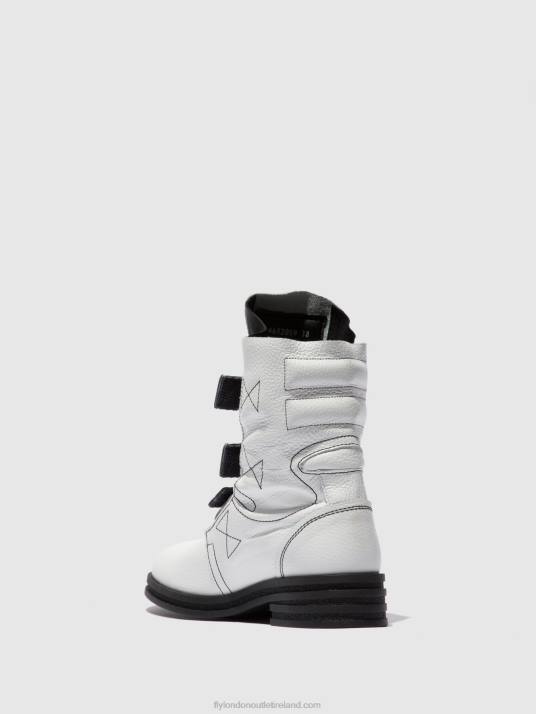 Buckle Ankle Boots KIFF682 Women V00W239 RIO WHITE Fly London