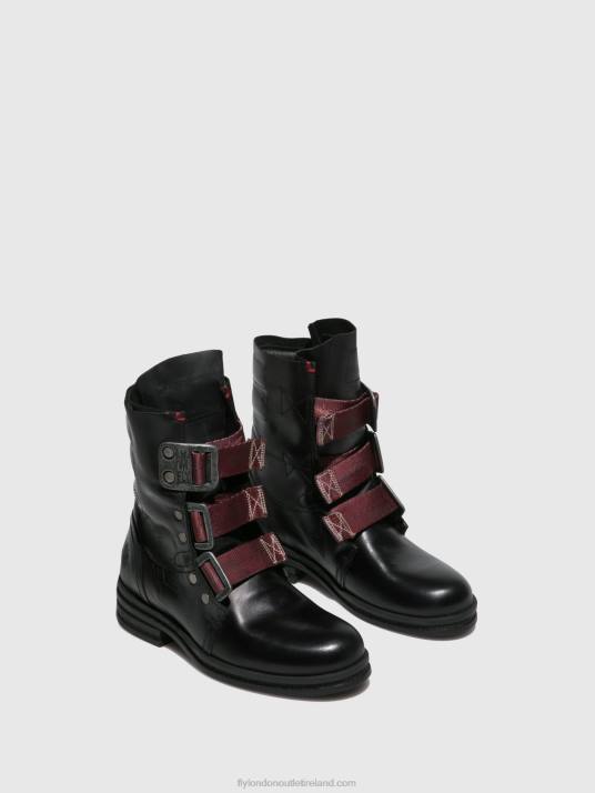 Buckle Ankle Boots KIFF682 Women V00W259 RUG BLACK Fly London