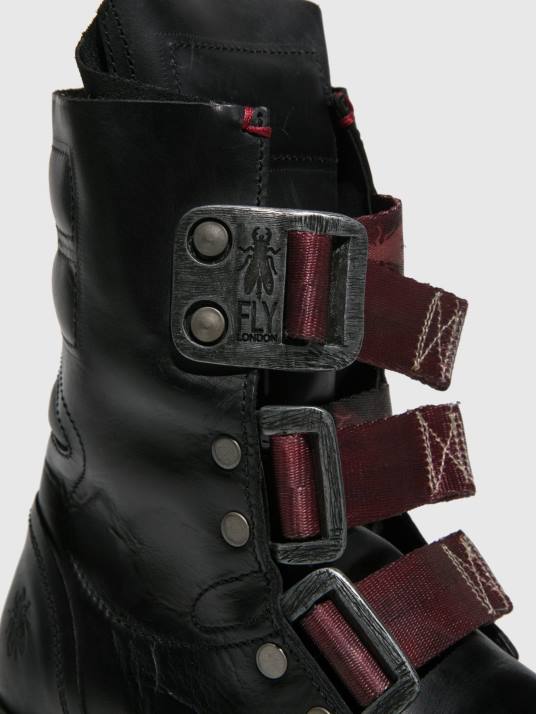 Buckle Ankle Boots KIFF682 Women V00W259 RUG BLACK Fly London