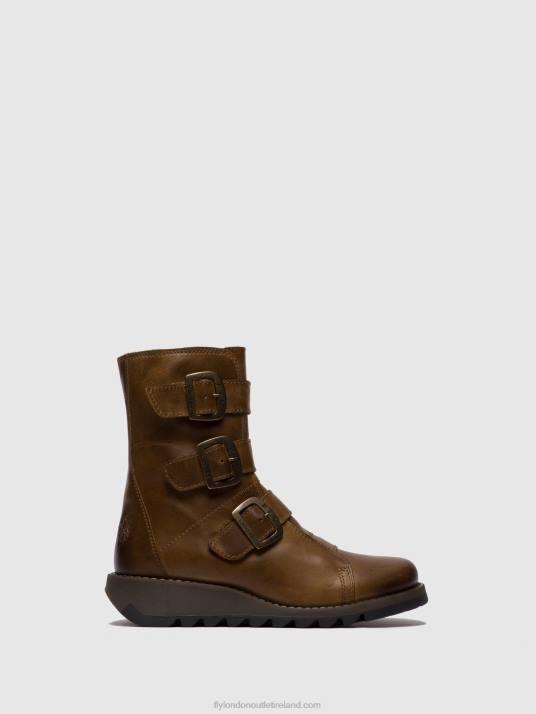 Buckle Ankle Boots SCOP110 Women V00W246 RUG CAMEL Fly London