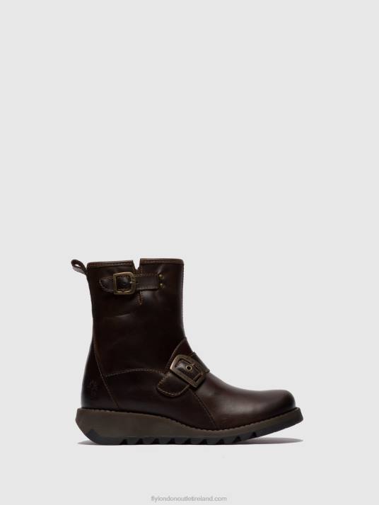 Buckle Ankle Boots SINO525 Women V00W266 DK.BROWN Fly London