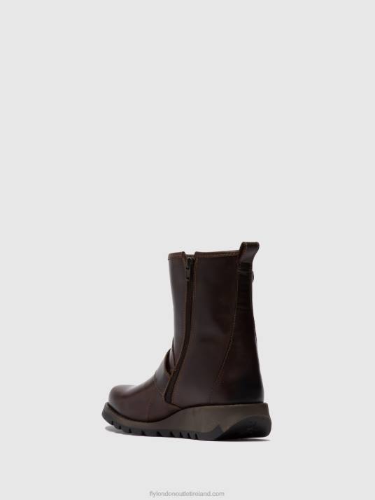 Buckle Ankle Boots SINO525 Women V00W266 DK.BROWN Fly London