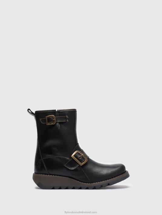 Buckle Ankle Boots SINO525 Women V00W282 BLACK Fly London