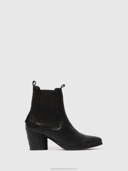 Chelsea Ankle Boots ADEN824 Women V00W235 CROCO BLACK Fly London