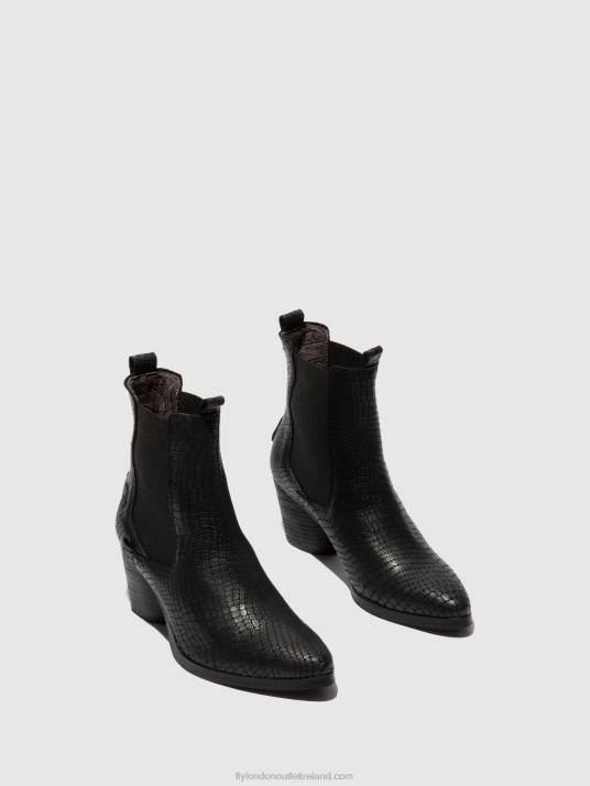 Chelsea Ankle Boots ADEN824 Women V00W235 CROCO BLACK Fly London