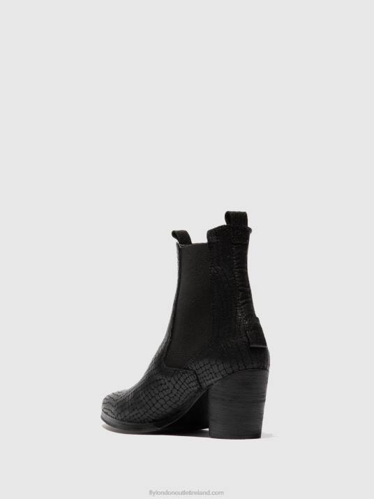 Chelsea Ankle Boots ADEN824 Women V00W235 CROCO BLACK Fly London