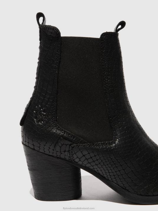Chelsea Ankle Boots ADEN824 Women V00W235 CROCO BLACK Fly London
