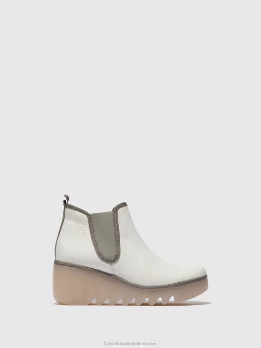 Chelsea Ankle Boots BYNE349 Women V00W144 WHITE (MILKY SOLE) Fly London