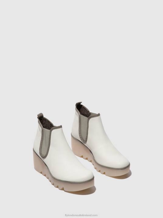 Chelsea Ankle Boots BYNE349 Women V00W144 WHITE (MILKY SOLE) Fly London