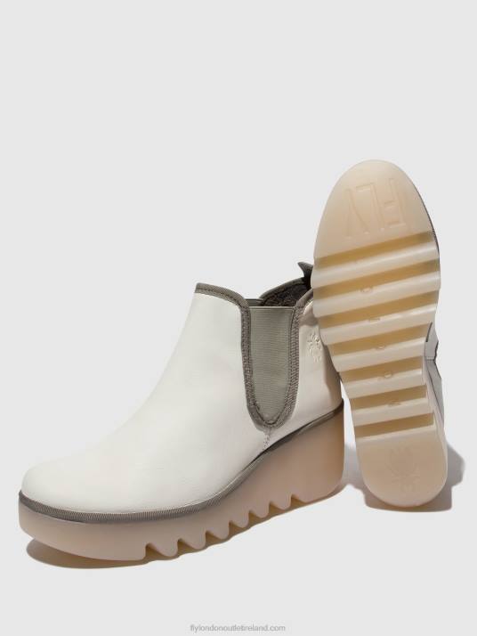 Chelsea Ankle Boots BYNE349 Women V00W144 WHITE (MILKY SOLE) Fly London