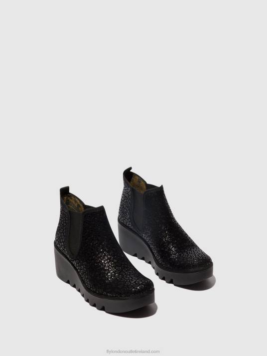 Chelsea Ankle Boots BYNE349 Women V00W149 ANTHRACITE SPOTS Fly London