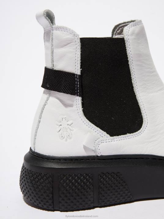 Chelsea Ankle Boots EBBE479 Women V00W169 DUBLIN WHITE (BLACK SOLE) Fly London