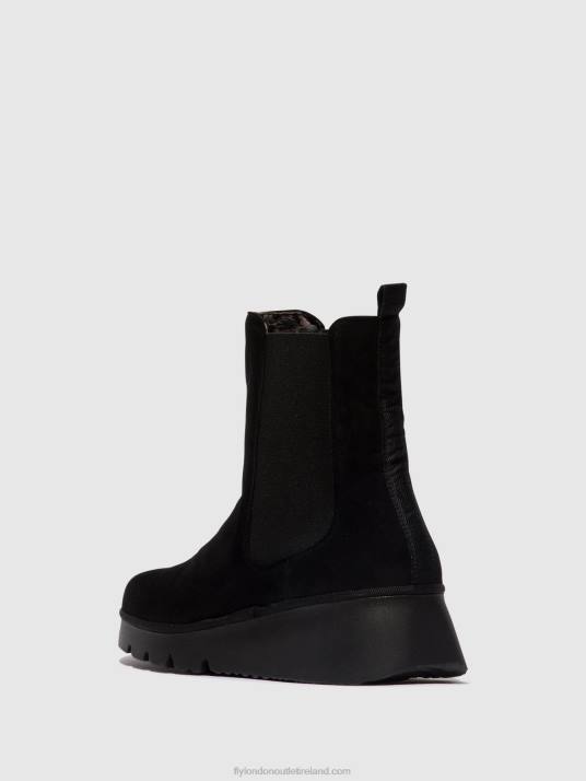 Chelsea Ankle Boots PATY405 Women V00W6 KID SUEDE BLACK Fly London
