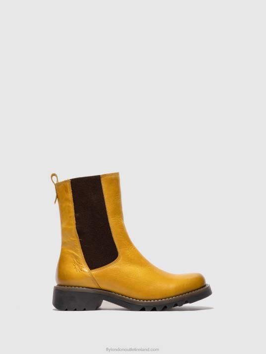 Chelsea Ankle Boots REIN795 Women V00W219 RUG MUSTARD Fly London