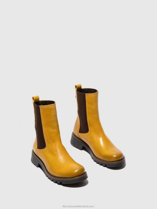 Chelsea Ankle Boots REIN795 Women V00W219 RUG MUSTARD Fly London