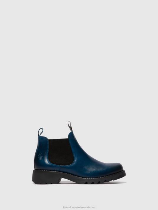 Chelsea Ankle Boots RIKA894 Women V00W123 ROYAL BLUE (BLACK SOLE) Fly London