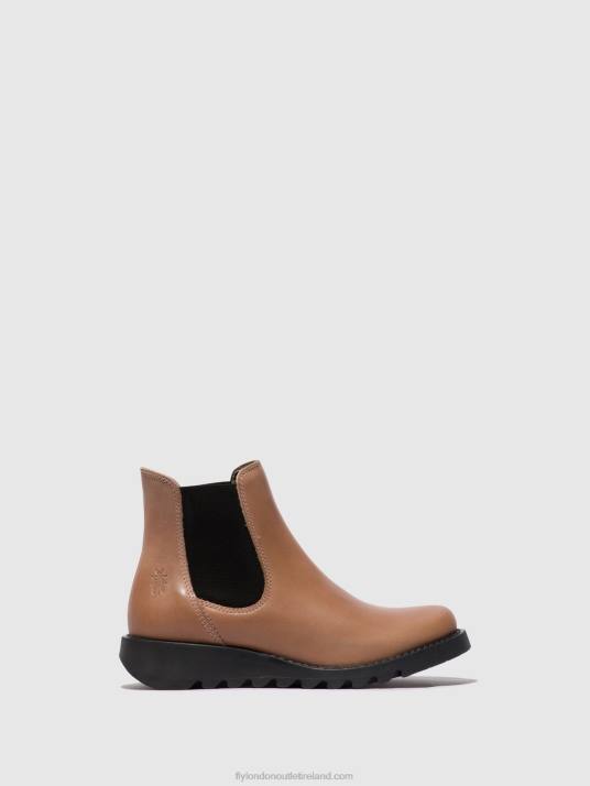 Chelsea Ankle Boots Women V00W117 SALV ROSE (BLACK ELASTIC) Fly London