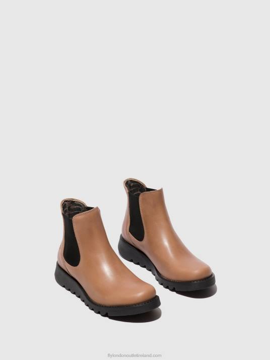 Chelsea Ankle Boots Women V00W117 SALV ROSE (BLACK ELASTIC) Fly London