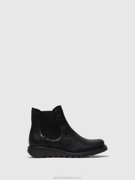 Chelsea Ankle Boots Women V00W14 SALV CROCO BLACK Fly London