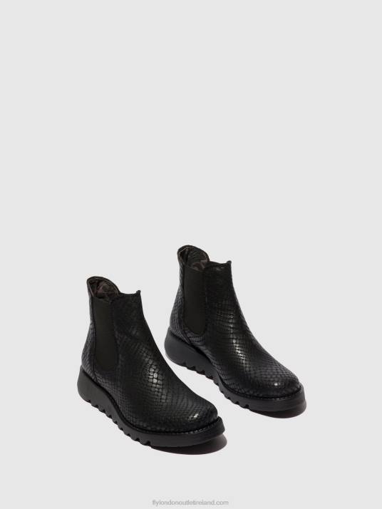 Chelsea Ankle Boots Women V00W14 SALV CROCO BLACK Fly London