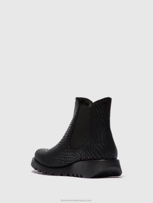 Chelsea Ankle Boots Women V00W14 SALV CROCO BLACK Fly London