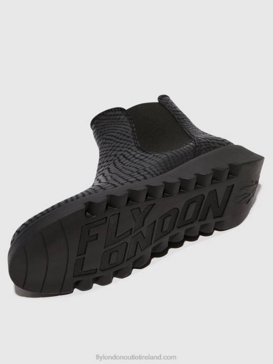 Chelsea Ankle Boots Women V00W14 SALV CROCO BLACK Fly London
