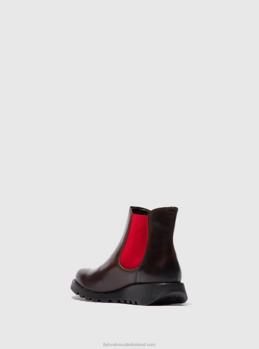 Chelsea Ankle Boots Women V00W170 SALV RUG DK. BROWN (RED ELASTIC) Fly London