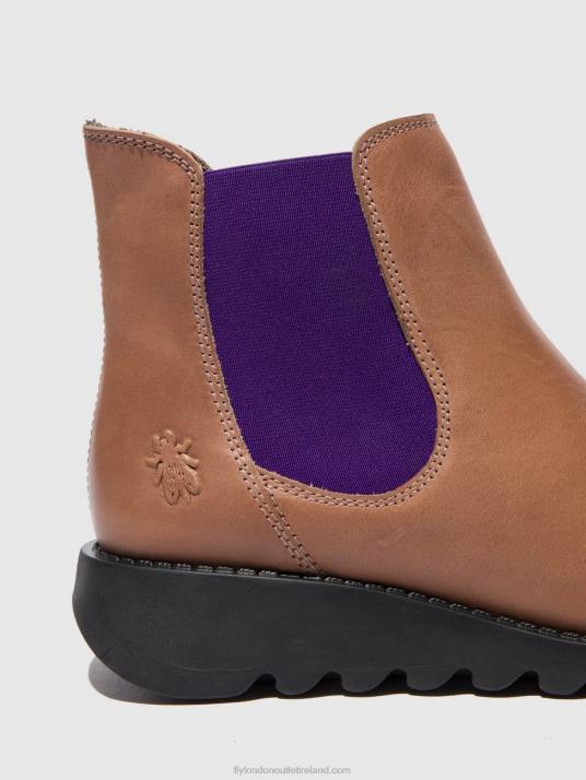 Chelsea Ankle Boots Women V00W177 SALV RUG ROSE (VIOLET ELASTIC) Fly London