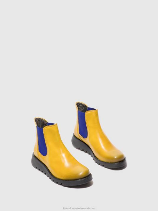 Chelsea Ankle Boots Women V00W178 SALV RUG MUSTARD (BLUE ELASTIC) Fly London