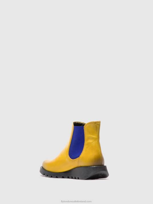 Chelsea Ankle Boots Women V00W178 SALV RUG MUSTARD (BLUE ELASTIC) Fly London
