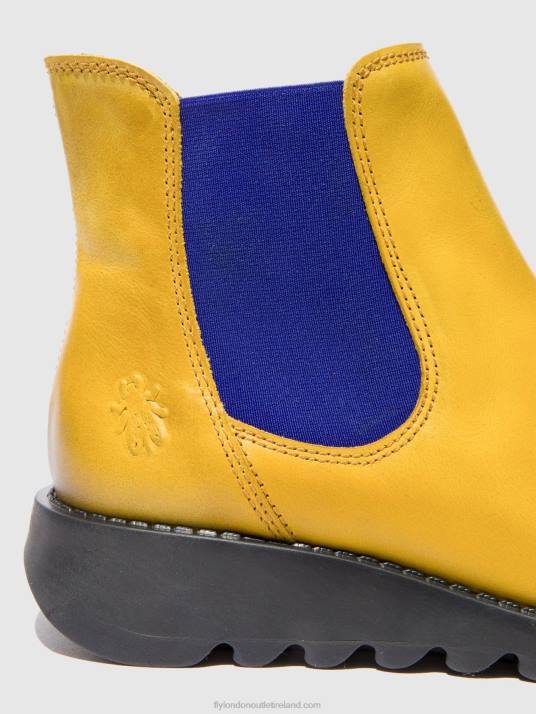 Chelsea Ankle Boots Women V00W178 SALV RUG MUSTARD (BLUE ELASTIC) Fly London