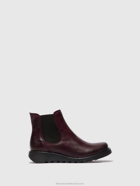 Chelsea Ankle Boots Women V00W21 SALV WINE (BLACK ELASTIC) Fly London