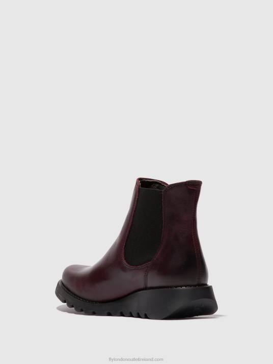 Chelsea Ankle Boots Women V00W21 SALV WINE (BLACK ELASTIC) Fly London