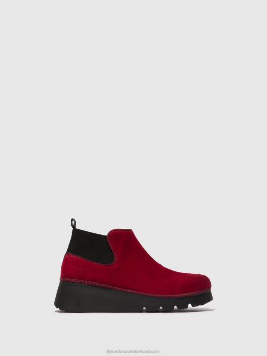 Elasticated Ankle Boots PADA403 Women V00W111 RED Fly London