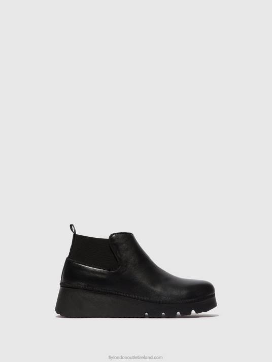 Elasticated Ankle Boots PADA403 Women V00W8 BLACK Fly London